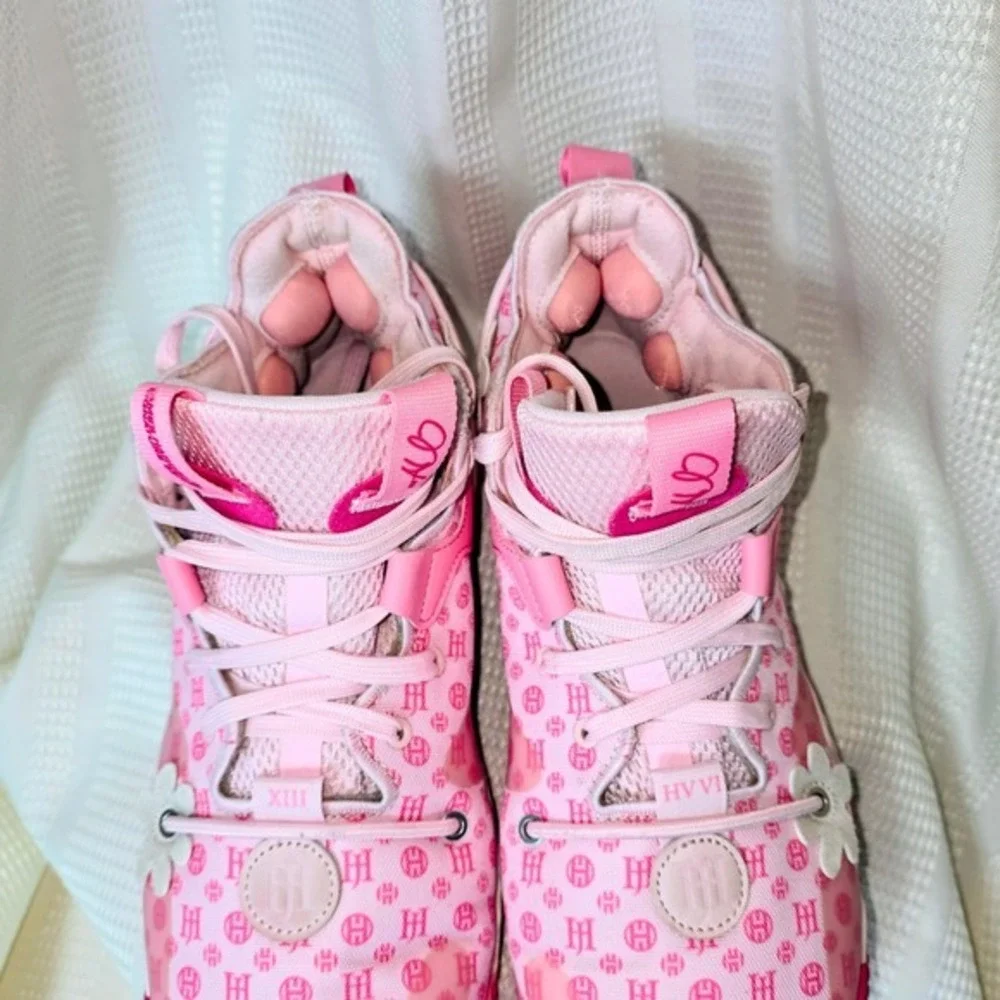 Adidas Harden Vol 6 Pink Monogram Basketball‎ Shoes GV8744 Mens 10 Womens 11.